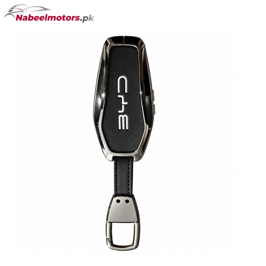 BYD Atto 3, BYD Atto 2 & BYD SHARK Leather Metal Keycover – Premium Quality