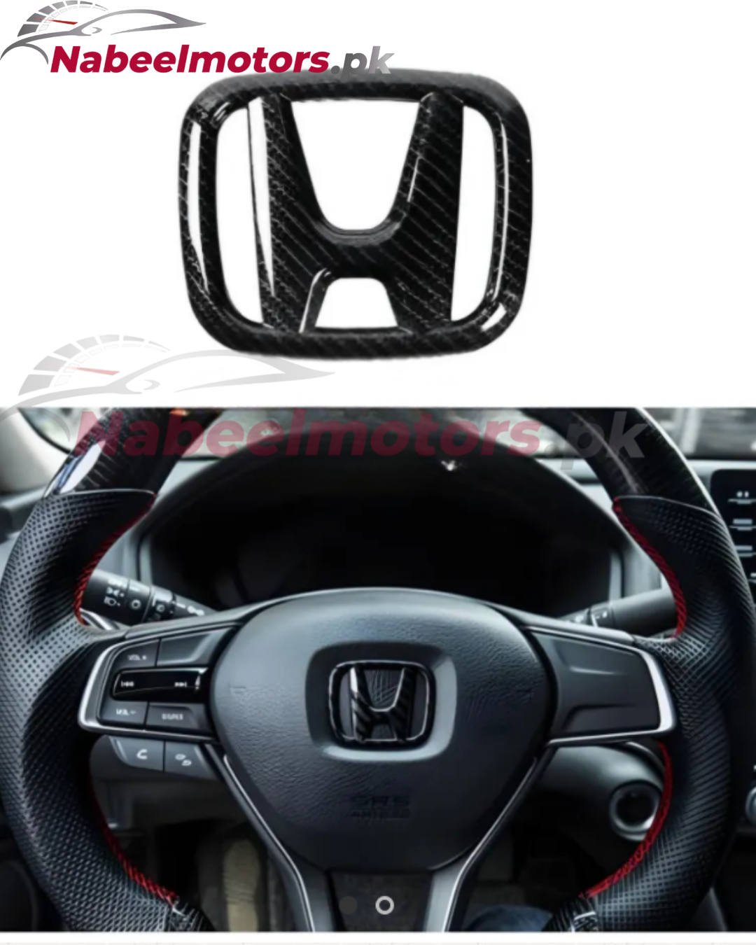 Honda carbon fiber stearing logo