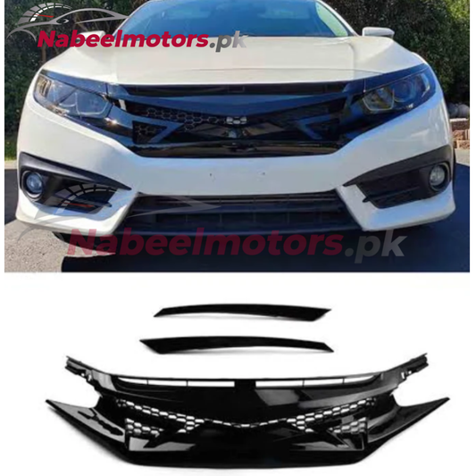 Honda civic 2016-2020 front alain grill