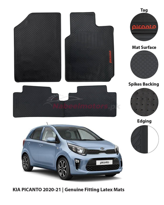 KIA Picanto 2019 Latex Rubber Floor Mats