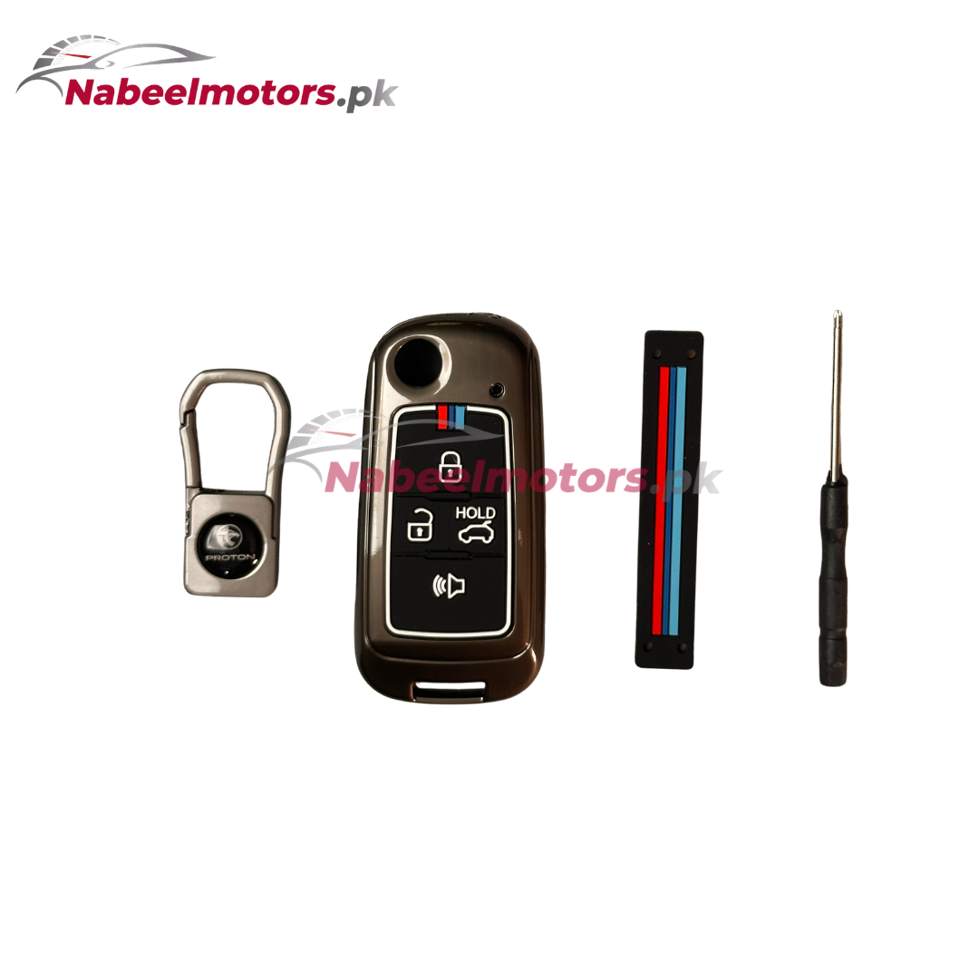 Proton Saga Metal Keycover – Premium Protection with Luxury Finish