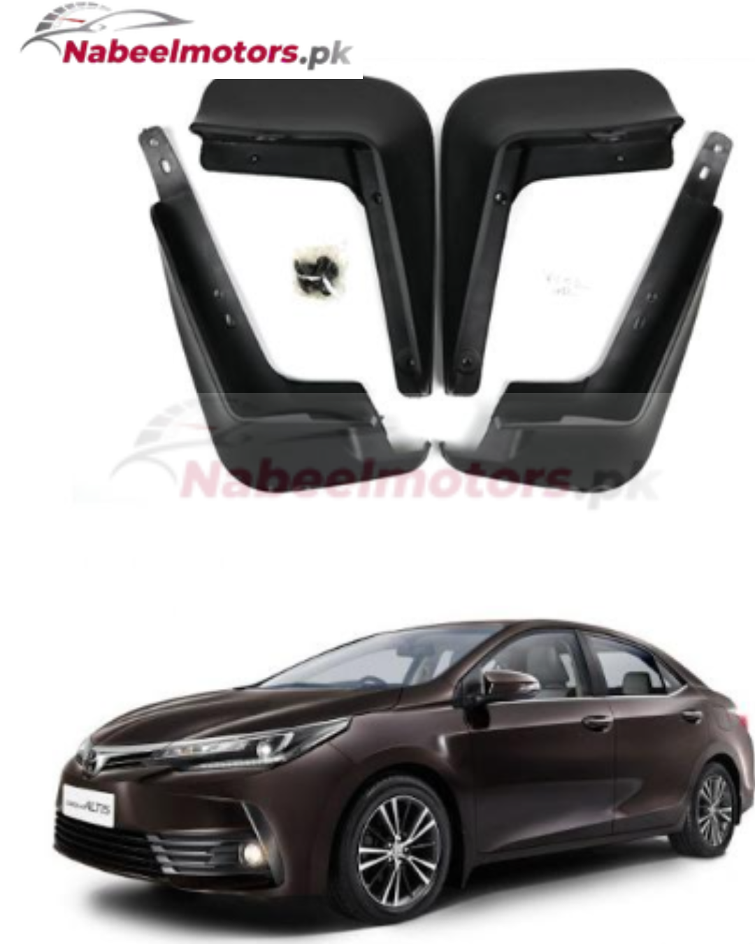 Toyota Corolla Mud Flaps – Durable Splash Guards (Front & Rear Set)