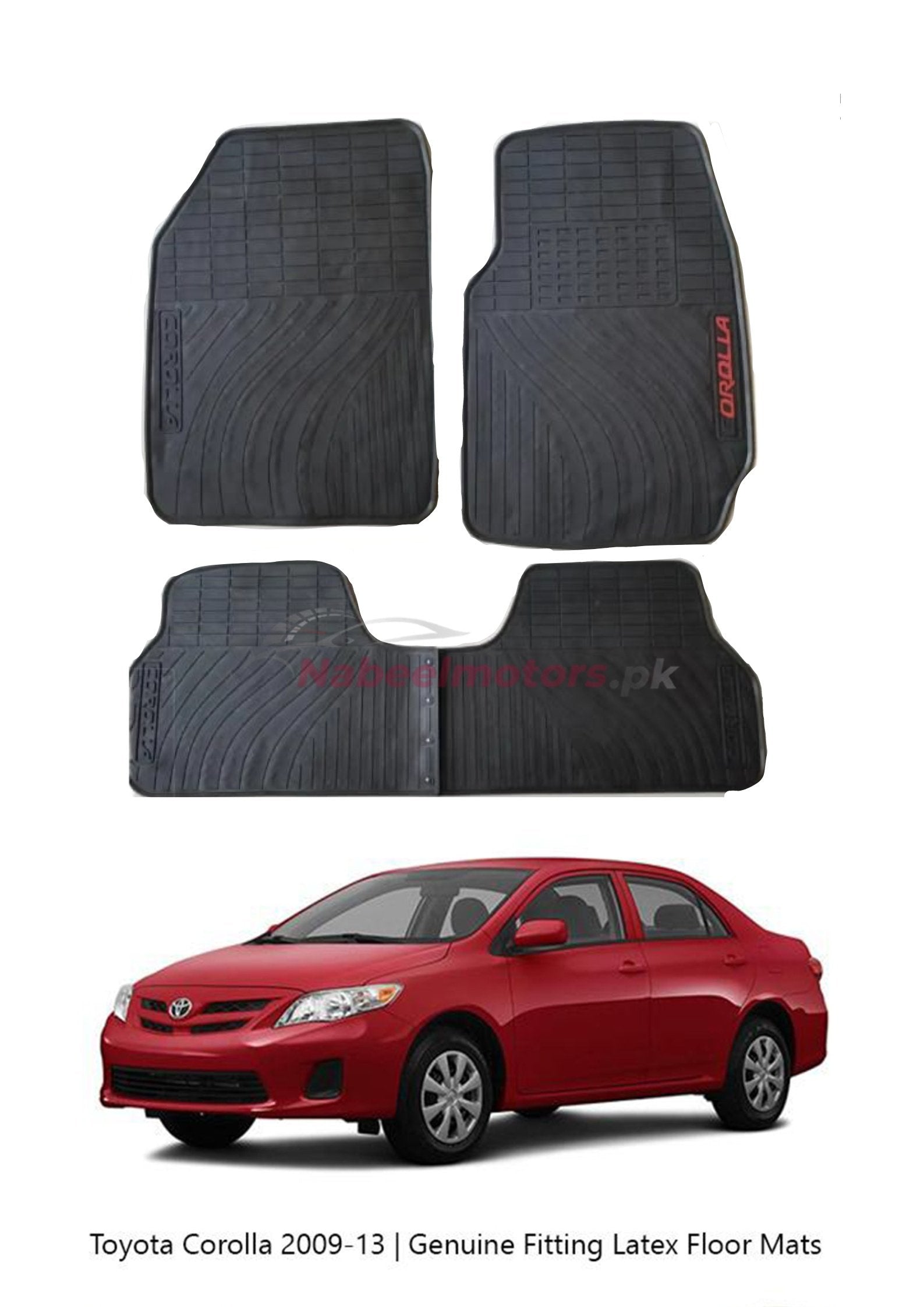 Toyota Corolla 2009-2013  Latex Rubber Floor Mats