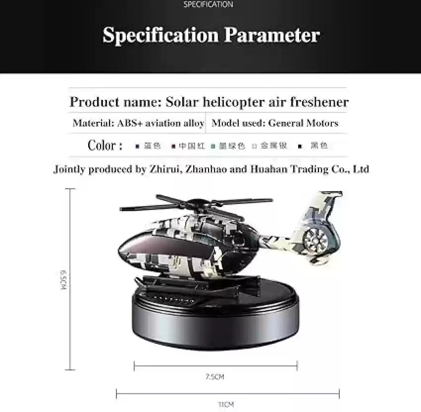 Army solor helico[ter car perfume
