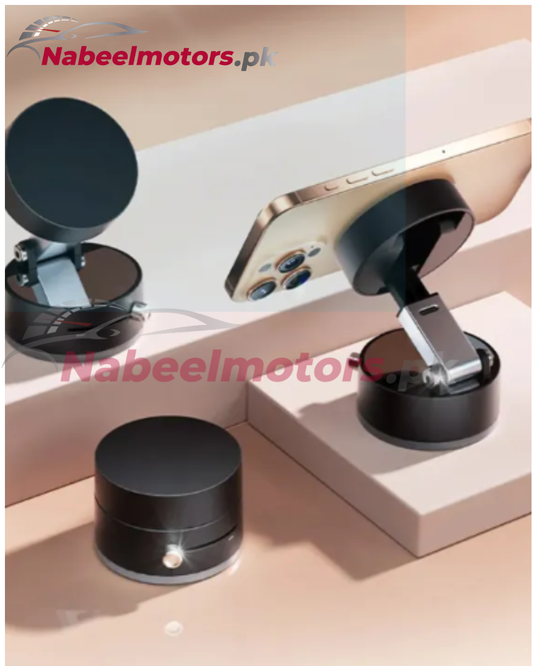 black vaccum suction mobile holder