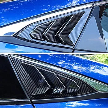 Honda civic x quater lower trims carbon fiber 2pcs set model 2016-2021