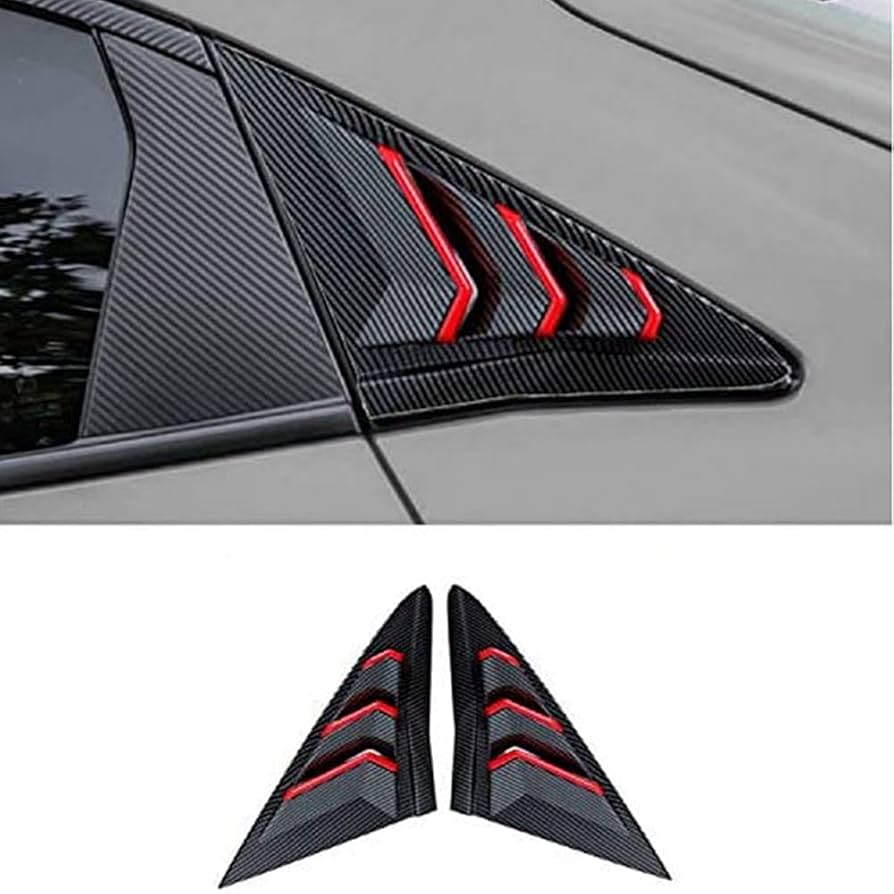 Honda civic x quater lower trims carbon fiber 2pcs set model 2016-2021