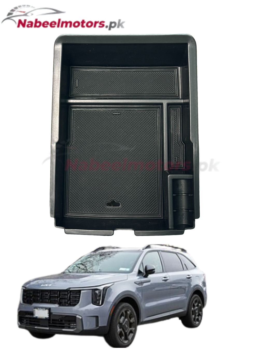 kia sorento console storage box