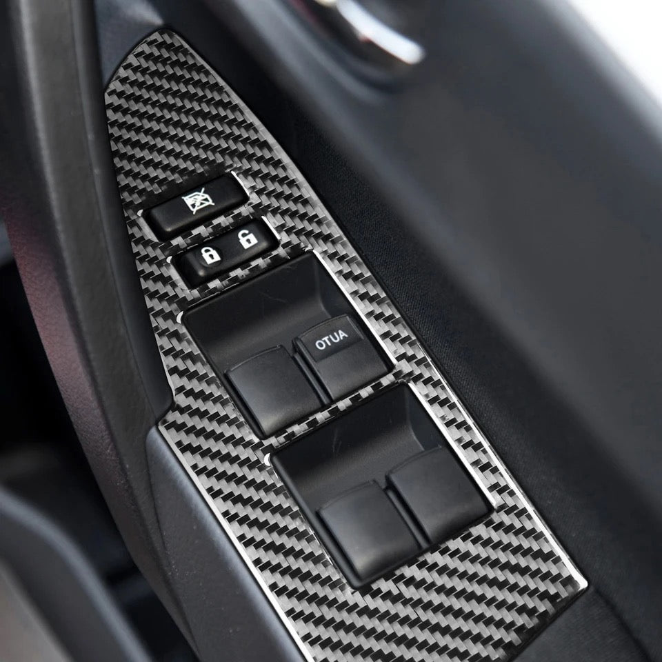 Toyota Corolla 2015-22 window Switch Button Pannel Carbonfiber Trim