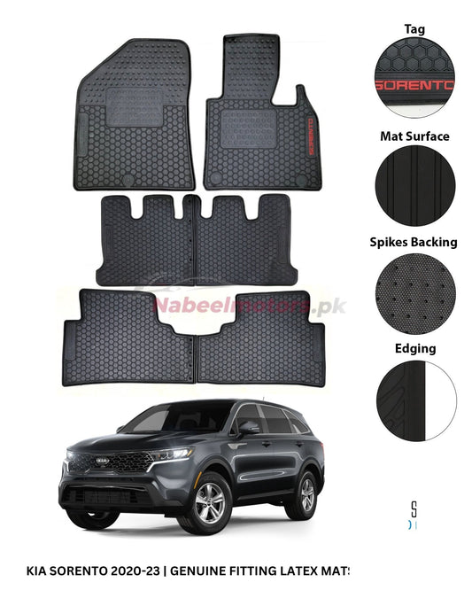 Kia Sorento 2021+ Premium Latex PVC Floor Mats