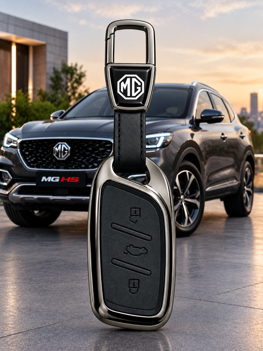 MG HS Leather Metal Keycover – Premium Quality &amp; Sleek Design