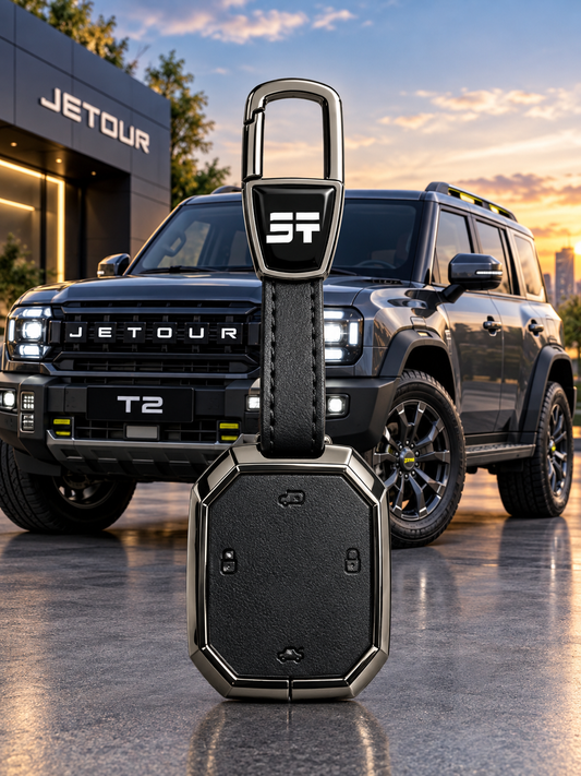 Jetour T2 Leather Metal Keycover – Premium Quality & Sleek Design