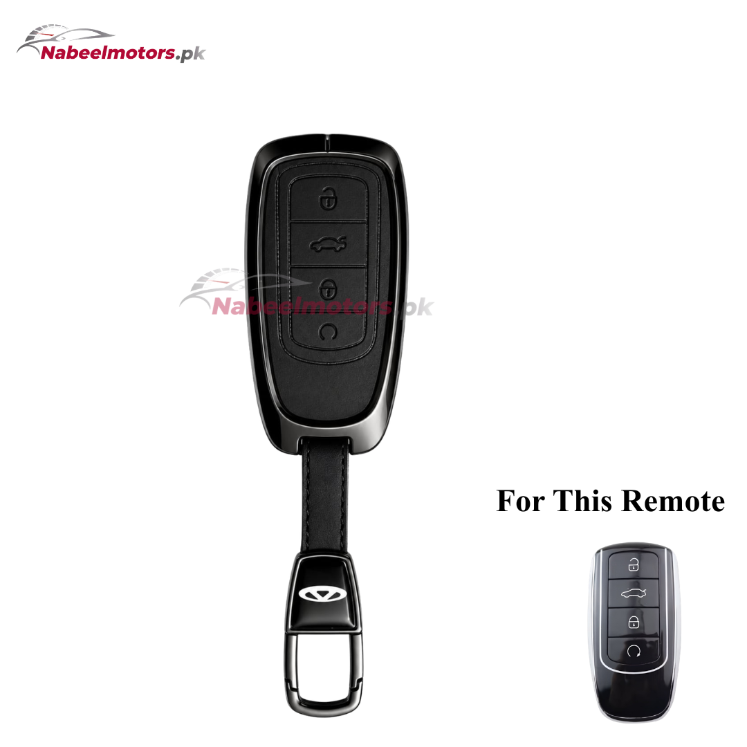 Chery Tiggo 8 & Tiggo 9 Leather Metal Key Cover – Premium Quality