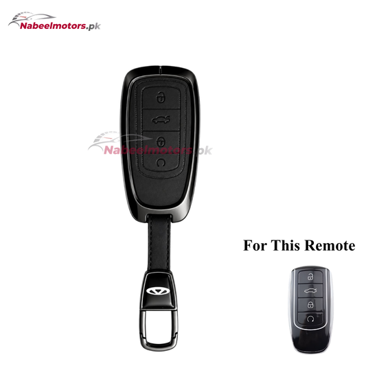 Chery Tiggo 8 & Tiggo 9 Leather Metal Key Cover – Premium Quality