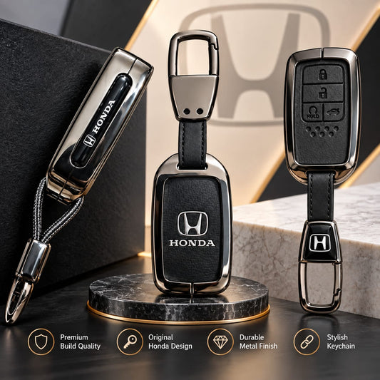 Civic X Turbo Leather Metal Keycover – Premium Quality