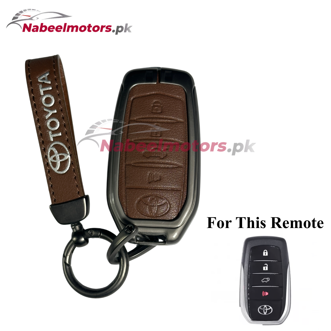 Toyota Fortuner Premium Leather Metal Keycover