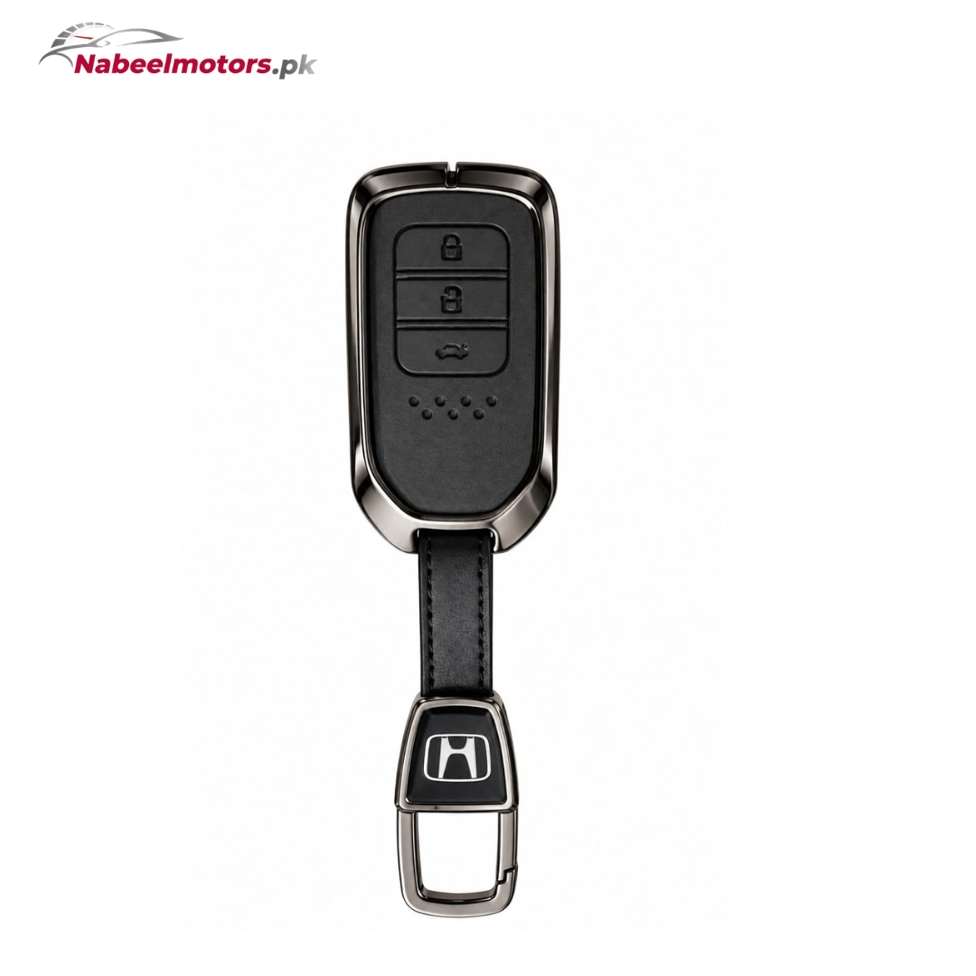 Honda Civic X (2017–2021) Leather Metal Keycover – Premium Quality