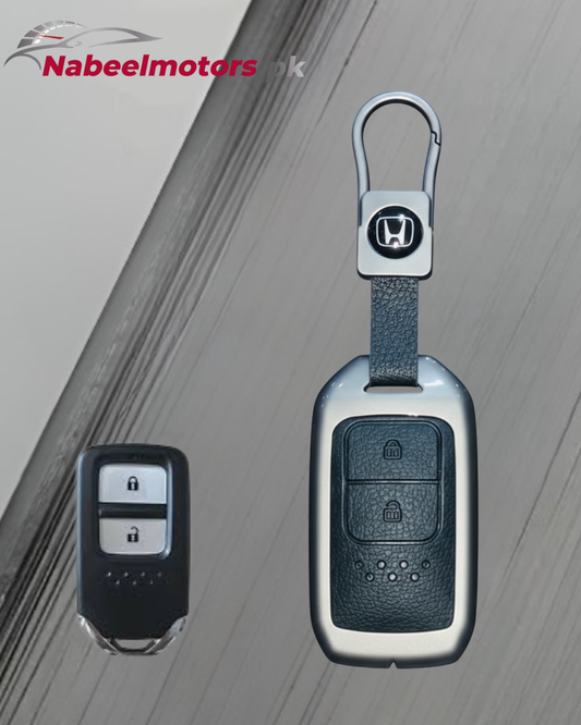 Honda HR-V Premium Metal & Leather Smart Key Cover – Luxury Car Key Protector Case