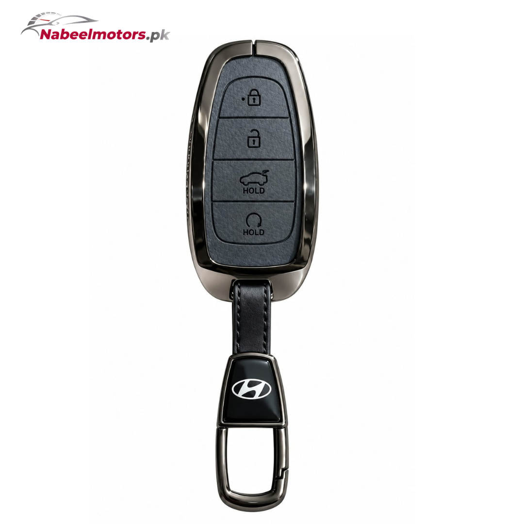 Hyundai Sonata Leather Metal Keycover – Premium Quality