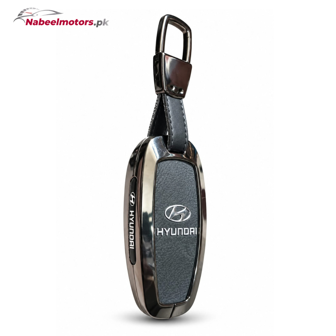 Hyundai Sonata Leather Metal Keycover – Premium Quality