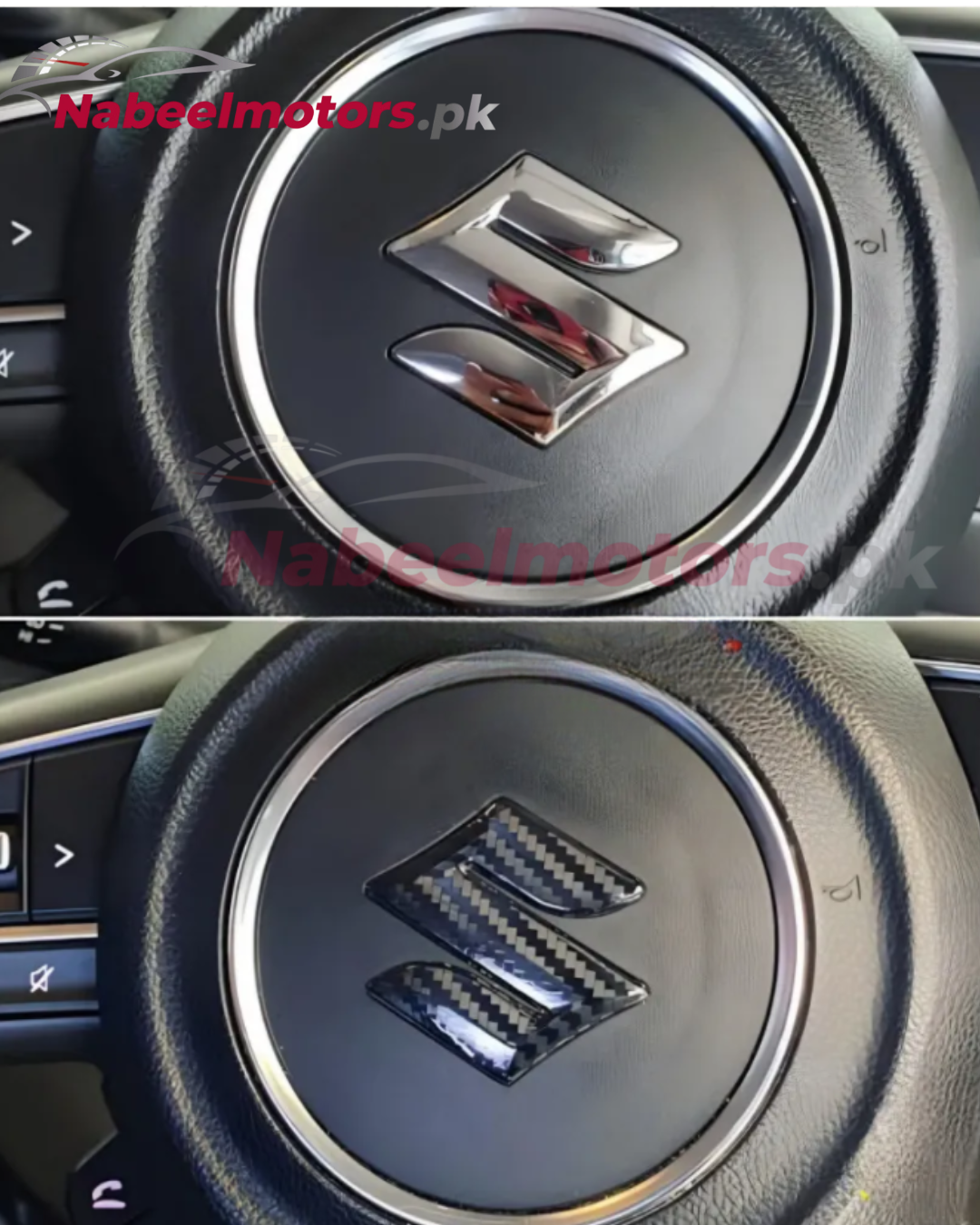 Suzuki carbon fiber stearing logo