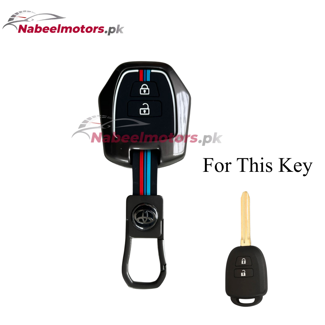 Toyota Aqua Metal Key Cover – Premium Zinc Alloy Car Key Case