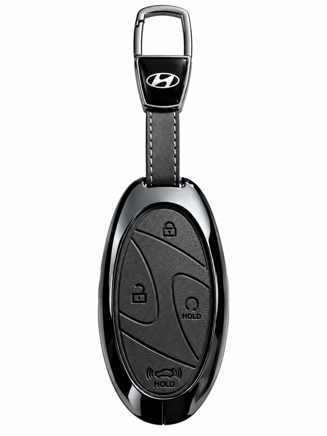 Hyundai Leather Metal Key Cover – Premium Quality