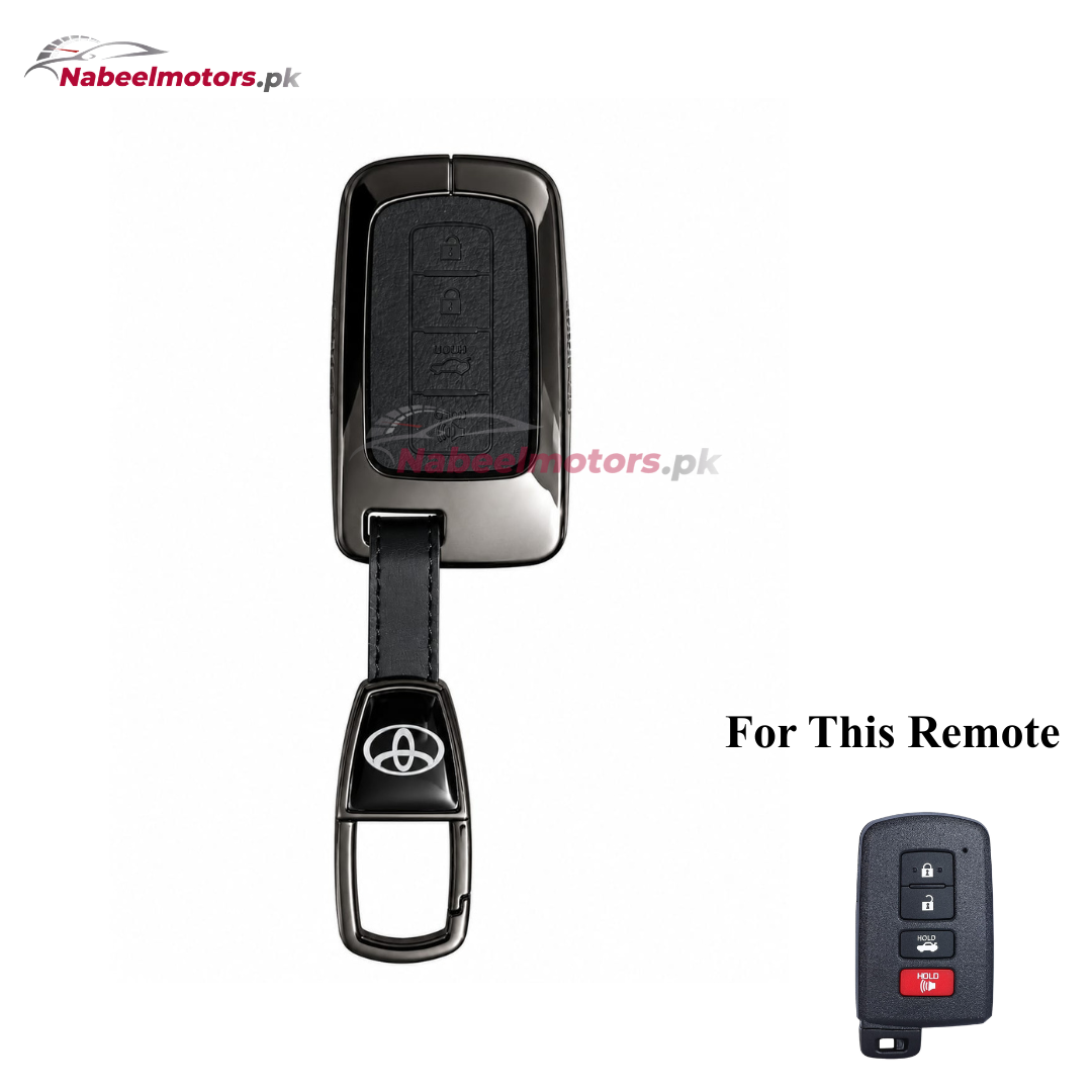 Toyota Corolla Grande Leather Metal Key Cover – Premium Quality