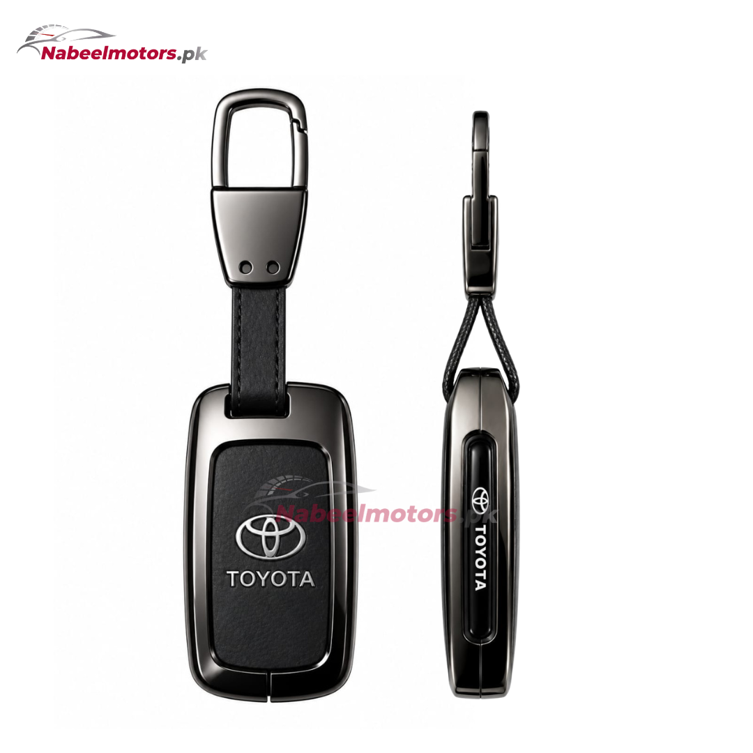 Toyota Corolla Grande Leather Metal Key Cover – Premium Quality