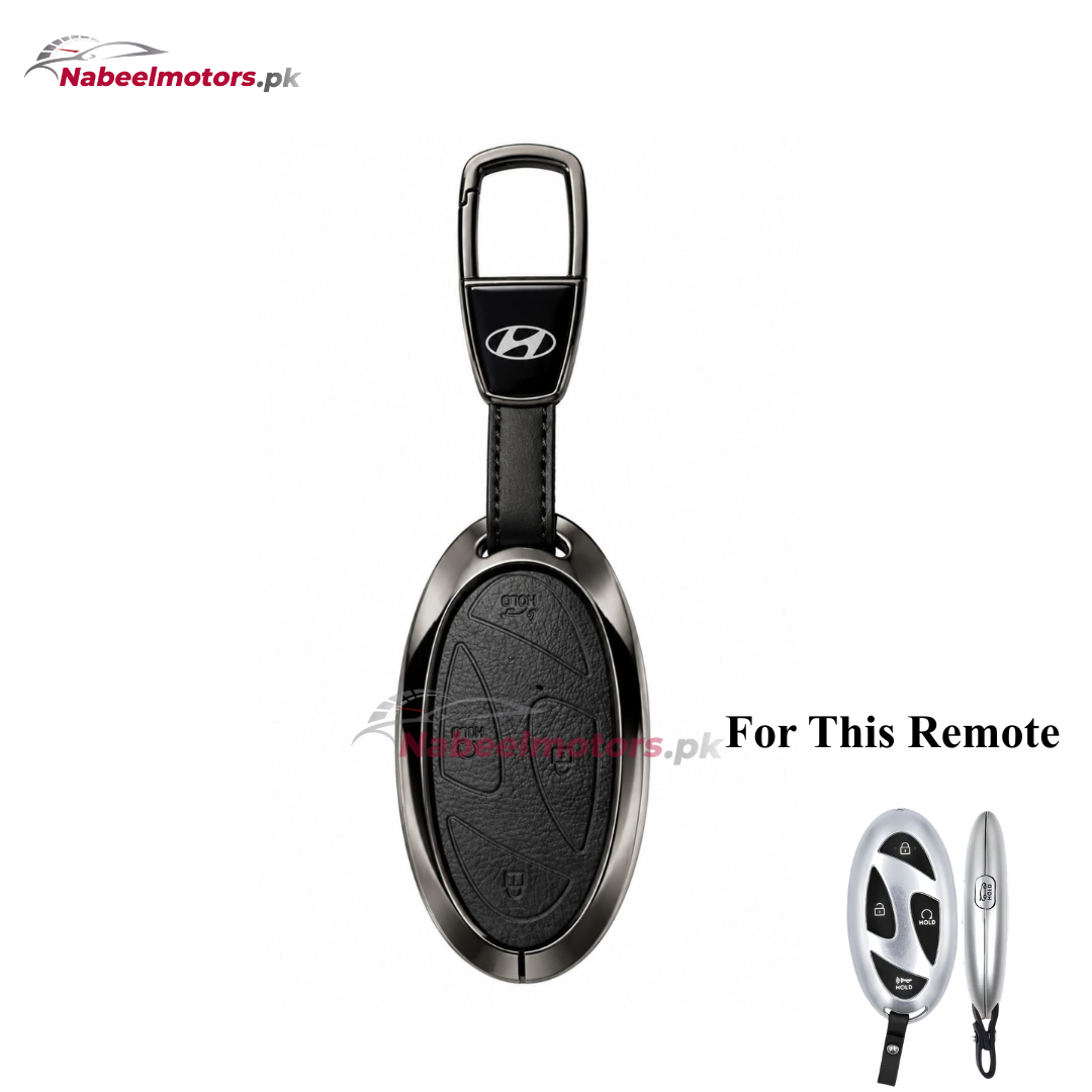 Hyundai Leather Metal Key Cover – Premium Quality
