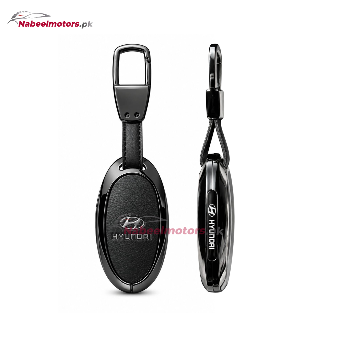 Hyundai Leather Metal Key Cover – Premium Quality
