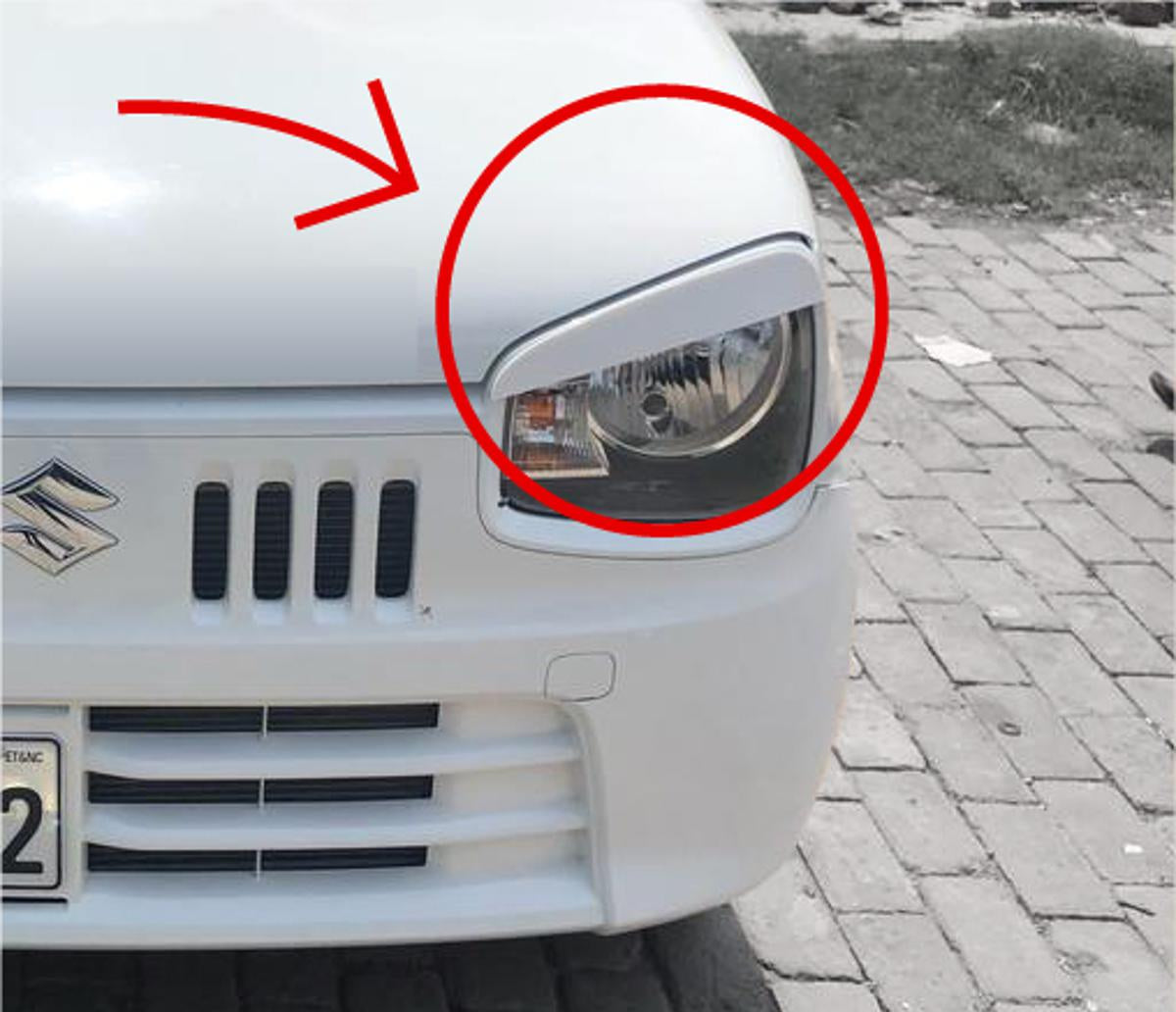 Suzuki Alto Headlight Eyebrow – Stylish Accent for 2018-2024 Models
