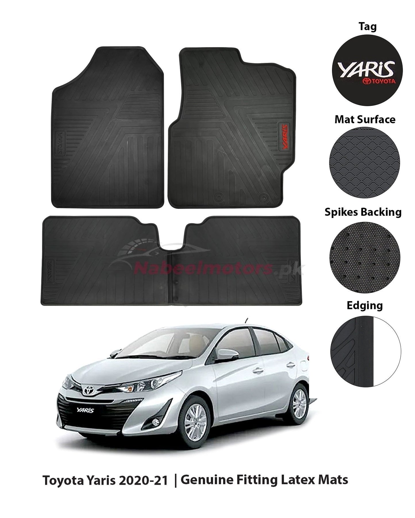 toyota yaris latex rubber floor mats
