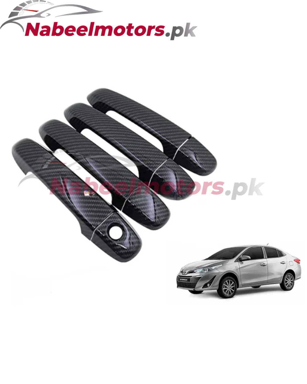 toyota yaris carbon fiber door handle